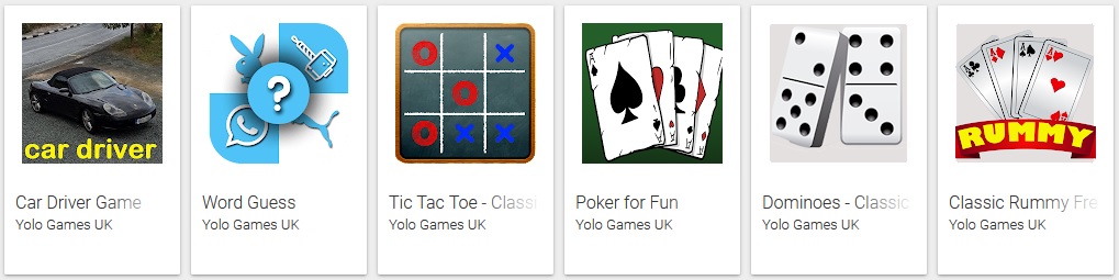 Yolo Games mobile android apps